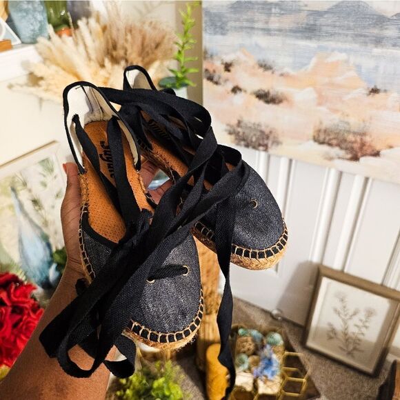 Suyute Canvas Espadrille With Ankle Wrap Loafers. - Picture 2 of 15